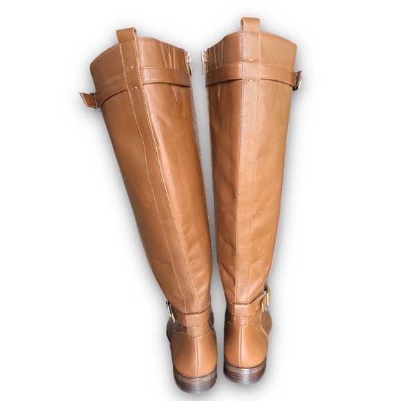 Ann Taylor Adalia Buckle Imported Leather Round Toe Boots - Picture 5 of 9